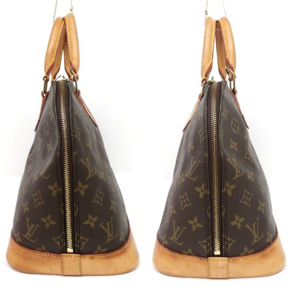 3 Louis Vuitton Alma Monogram Handbag Dark Brown