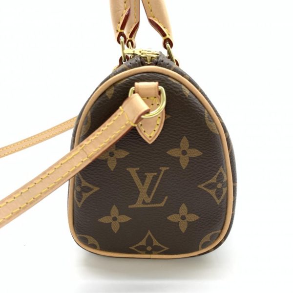 3 Louis Vuitton Nano Speedy Monogram Brown Shoulder Bag