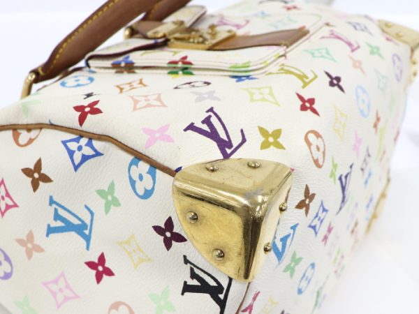 3 Louis Vuitton Speedy 30 Monogram Multicolor White