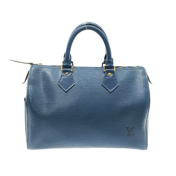 3 Louis Vuitton Speedy 25 Handbag In Toledo Blue Leather