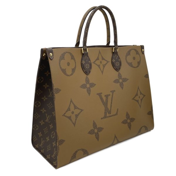 3 Louis Vuitton OntheGo GM Giant Monogram Handbag Shoulder Bag Gold Hardware