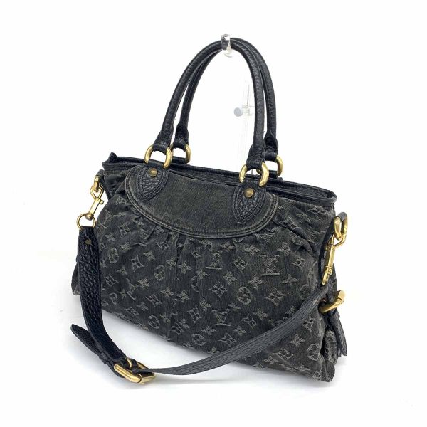 3 Louis Vuitton Neocabby MM Shoulder Bag Denim Monogram Black