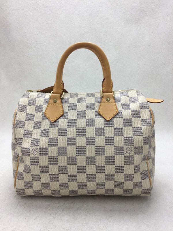 3 Louis Vuitton Speedy Bandouliere 25 Damier Azur Mini Boston