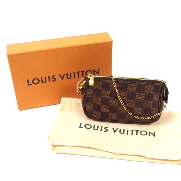 3100314 149n 8 Louis Vuitton Mini Pochette Damier Ebene Accessory Pouch