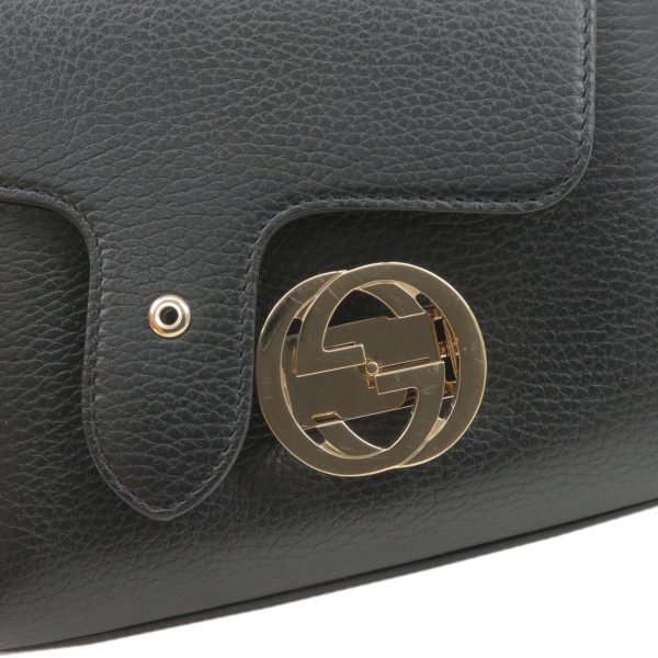 36662 10 7 Gucci Interlocking G Leather Crossbody Chain Shoulder Bag