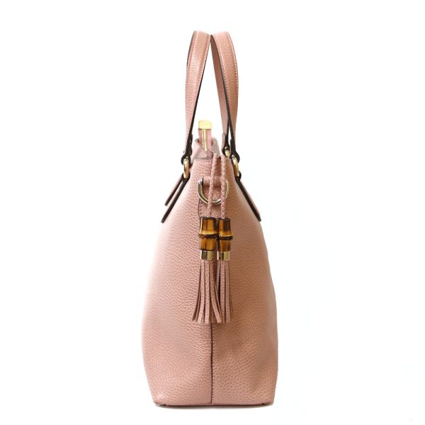 4 Gucci Shoulder Bag Bamboo Handbag Pink