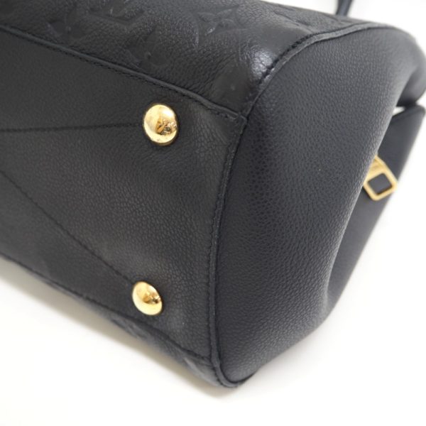 4 Louis Vuitton Montaigne MM Monogram Emplant Handbag Black