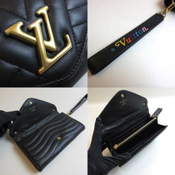 4 Louis Vuitton Long Wallet New Wave Long Wallet Noir Black