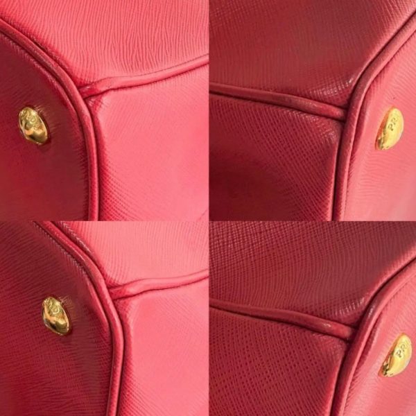 4 Prada Saffiano Lux Leather Red 2way Handbag