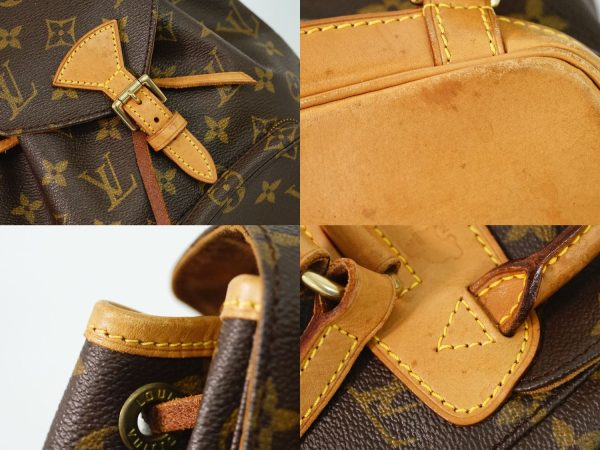 4 Louis Vuitton Mini Montsouris Monogram Rucksack Backpack Bag Brown