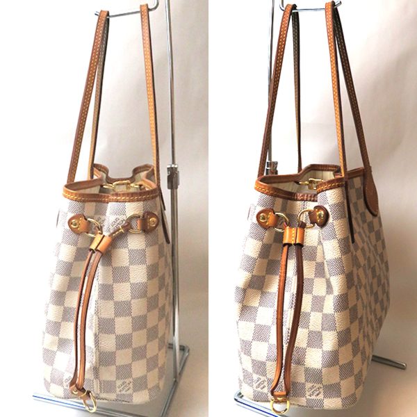 4 Louis Vuitton Neverfull PM Tote Bag Azure White