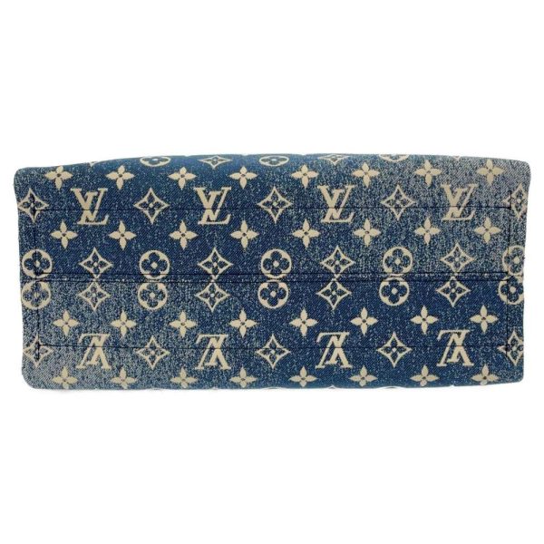 4 Louis Vuitton OnTheGo MM Monogram Jacquard Denim Tote Bag