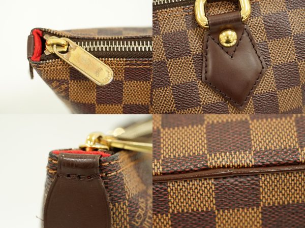 4 Louis Vuitton Saleya PM Damier Ebene Tote Bag Handbag Brown