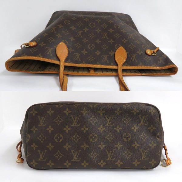 4 Louis Vuitton Neverfull MM Monogram Tote Shoulder Bag Brown