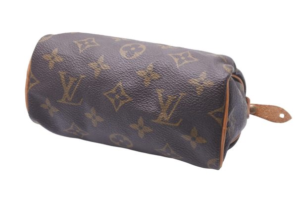 4 Louis Vuitton Mini Speedy Handbag Monogram Brown Leather