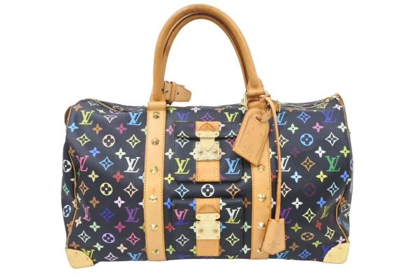 45956 1 Louis Vuitton Keepall Boston Bag Multicolor PVC Leather