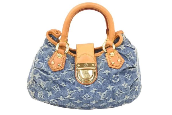 46254 1 Louis Vuitton Monogram Denim Pleaty Mini Handbag