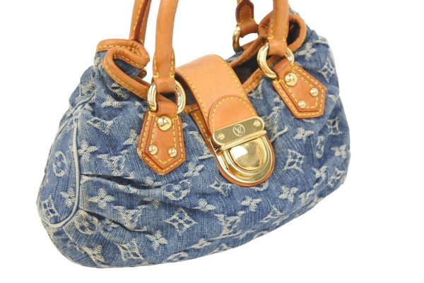 46254 3 Louis Vuitton Monogram Denim Pleaty Mini Handbag