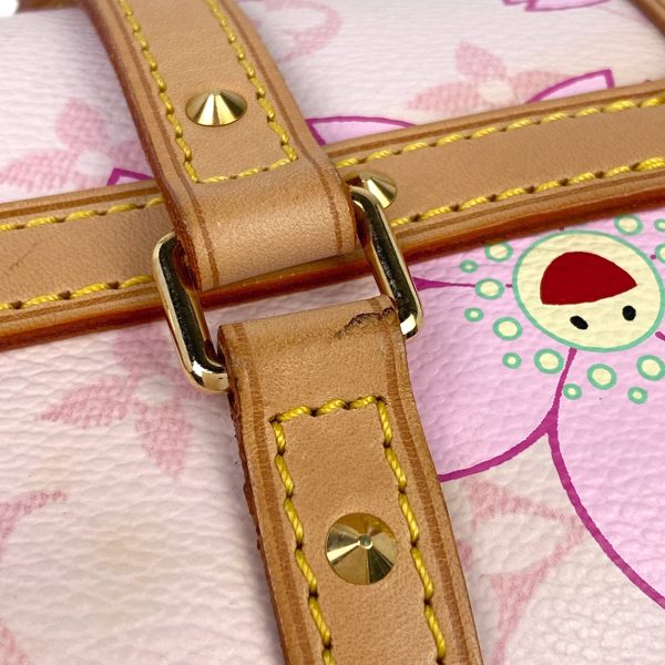 5 Louis Vuitton Papillon Barrel Cylindrical Takashi Murakami Sakura Handbag Monogram Cherry Blossom Rose