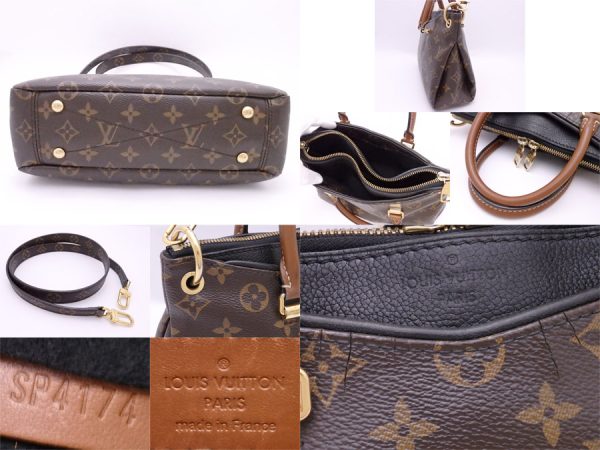 5 Louis Vuitton 2 Way Bag Monogram Pallas BB Handbag Shoulder Bag Brown Monogram Canvas