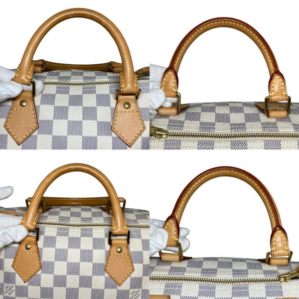 5 Louis Vuitton Speedy 30 Damier Damier Azur Canvas Handbag