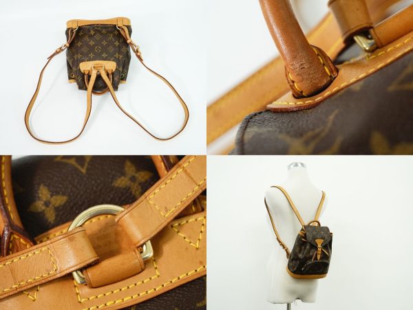 5 Louis Vuitton Mini Montsouris Monogram Rucksack Backpack Bag Brown