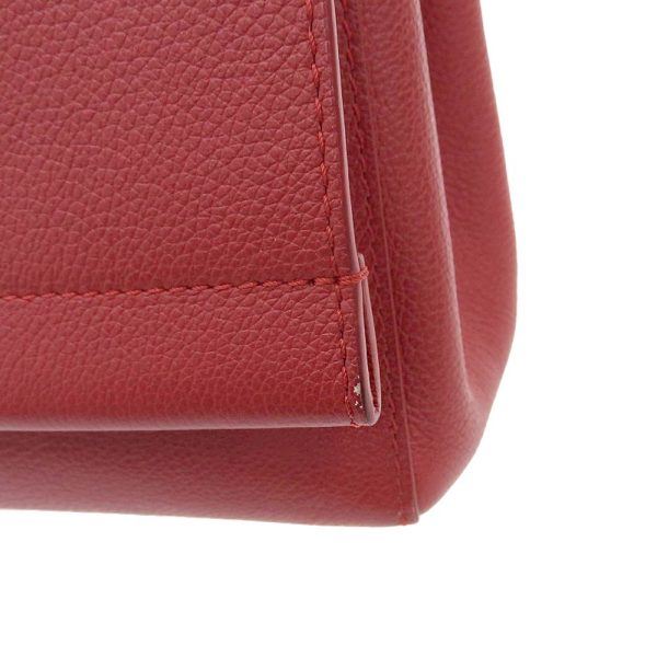 5 Louis Vuitton Lock Me 2 Handbag Calf Leather Ruby ​​red