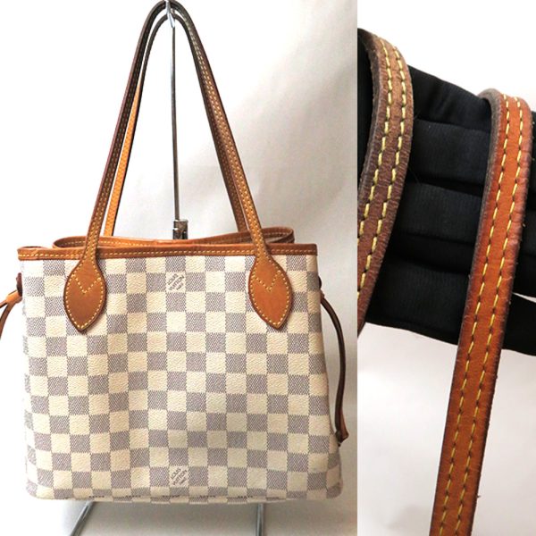 5 Louis Vuitton Neverfull PM Tote Bag Azure White