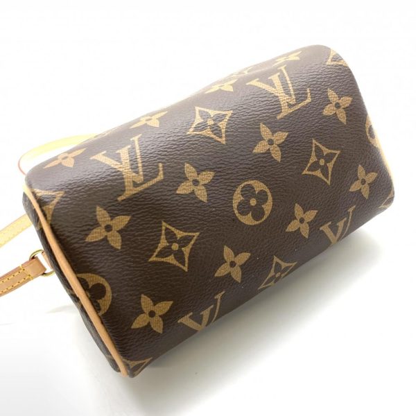 5 Louis Vuitton Nano Speedy Monogram Brown Shoulder Bag