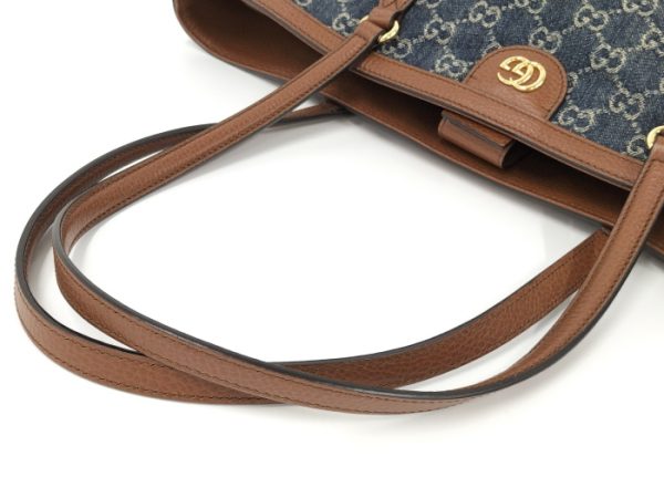 5 Gucci Ophidia Tote Bag Denim Leather Blue