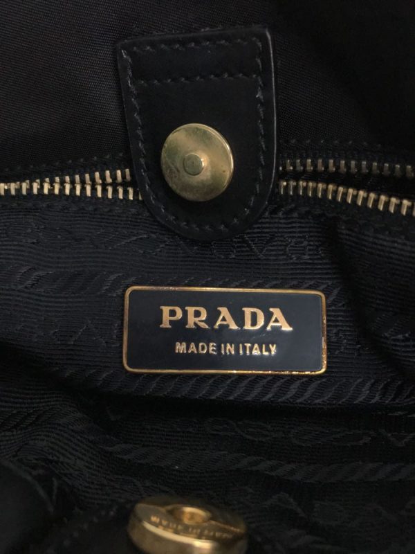 5 Prada Nylon BLK Plain Triangle Logo Handbag