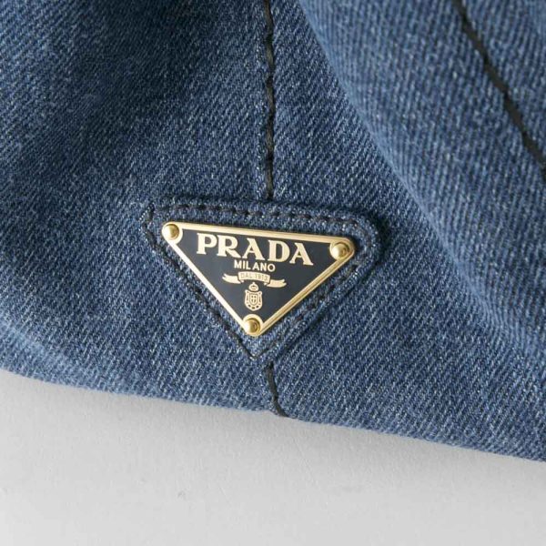 5 Prada Handbag Tote Bag Canapa Denim Logo