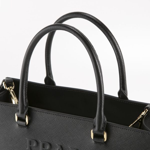 5 Prada Saffiano Lux Medium Logo Embossed Tote Bag