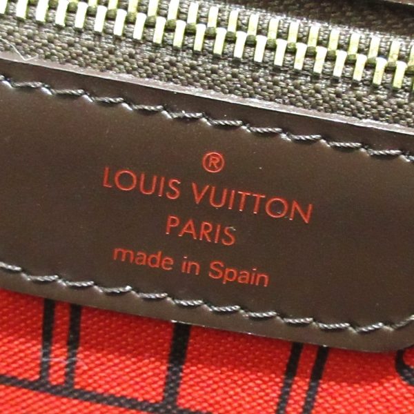 6 Louis Vuitton Neverfull MM Tote Bag Ebene Damier Canvas