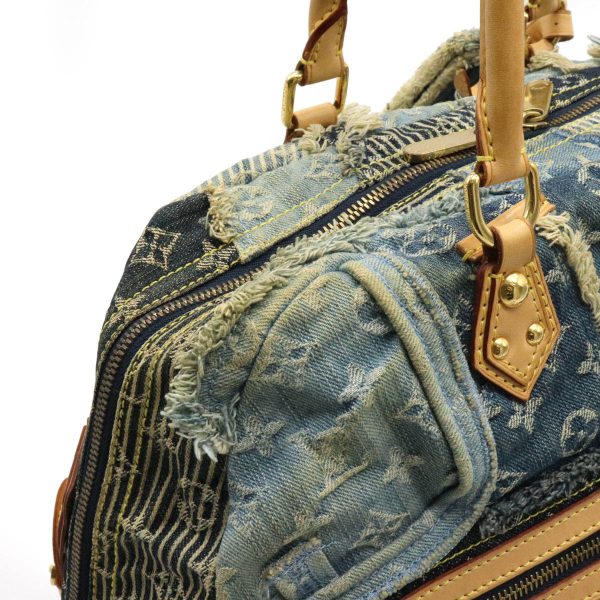 6 Louis Vuitton Monogram Denim Patchwork Bowery Tote Bag