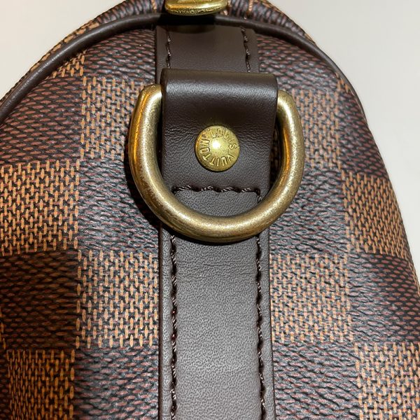 6 Louis Vuitton Speedy Bandouliere 25 Damier Boston Bag Brown