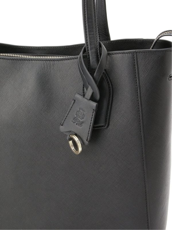 6 Loward PID Leather Tote Black Gray Brown