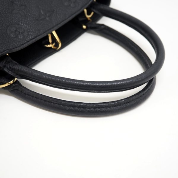 6 Louis Vuitton Montaigne MM Monogram Emplant Handbag Black