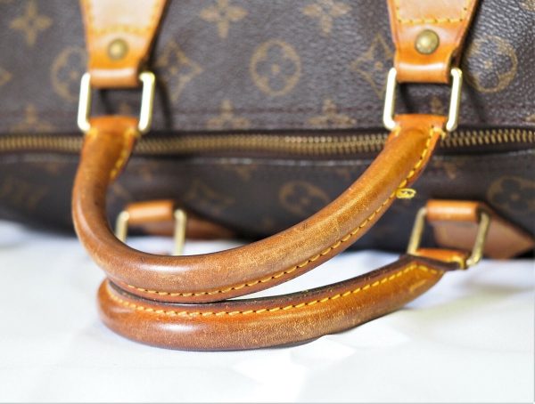 6 Louis Vuitton Speedy 30 Monogram Brown Handbag