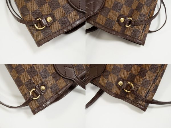 6 Louis Vuitton LV Neverfull PM Damier Ebene Tote Bag