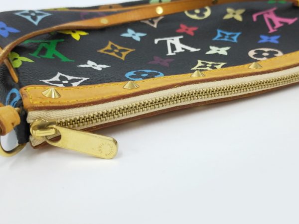 6 Louis Vuitton Pochette Accessories Pouch Monogram Multicolor Black