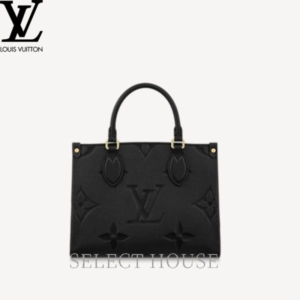 6 Louis Vuitton OnTheGo PM Tote Empriente Black