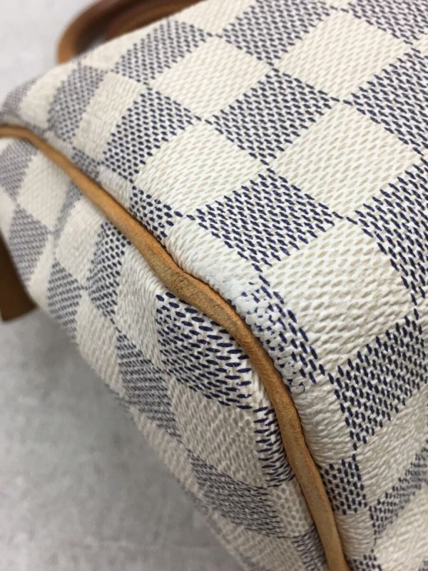 6 Louis Vuitton Speedy Damier Azur White PVC