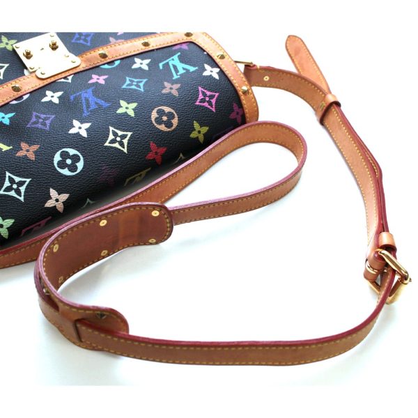 6 Louis Vuitton Sologne Studs Monogram Body Bag Multicolor