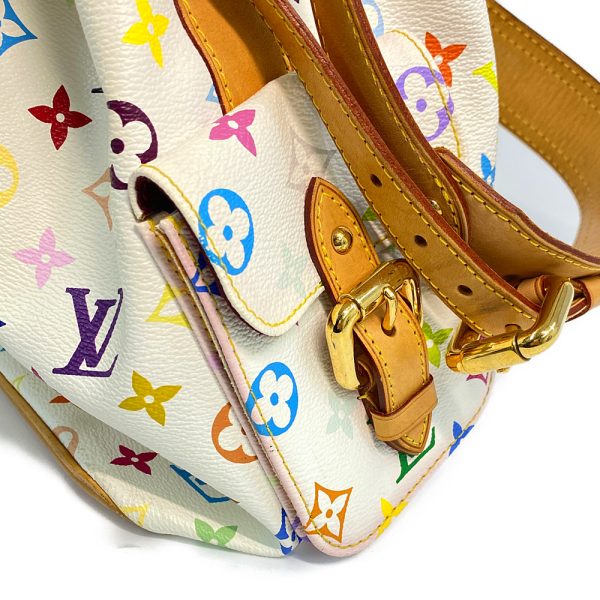 6 Louis Vuitton Bucket Noe Drawstring Multicolor Canvas Shoulder Bag White