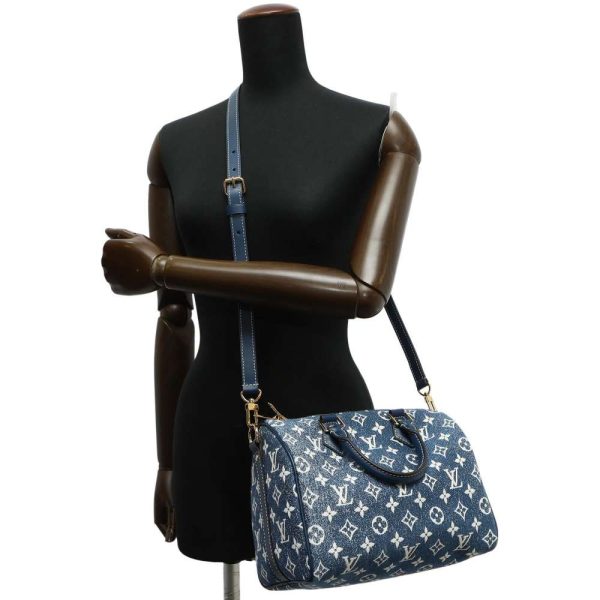 6 Louis Vuitton Monogram Jacquard Denim Speedy Bandouliere 25