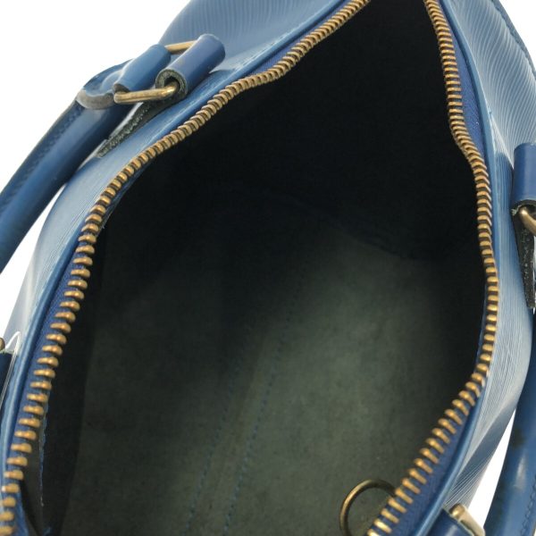 6 Louis Vuitton Speedy 25 Handbag In Toledo Blue Leather