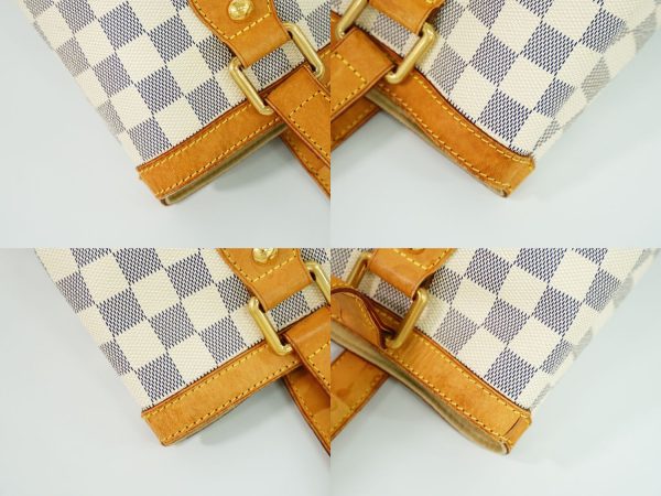 6 Louis Vuitton Hampstead PM Damier Azur Tote Bag Handbag