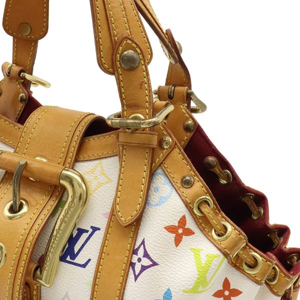 6 Louis Vuitton White Multicolor Theda PM Handbag