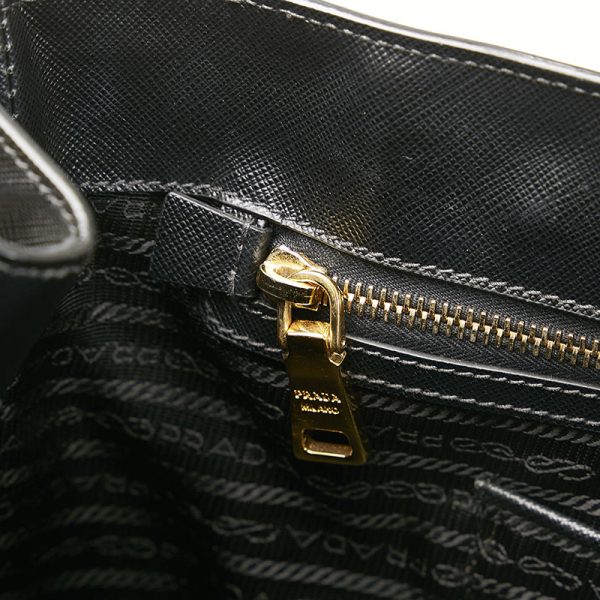 6 Prada Saffiano Handbag Black Leather